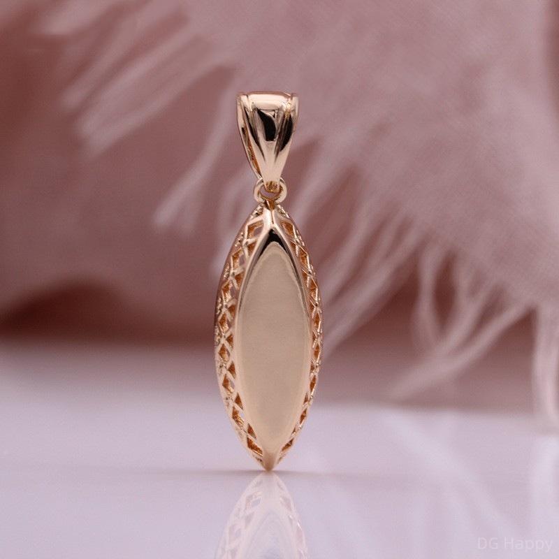 Horse Eye Artificial Zircon Rose Gold Color Italian Craft Retro Style Necklace