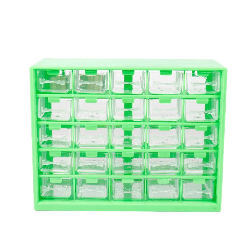 

Wall-mounted Screw Classification Component Box Tool 25 Multi-grid Drawer Parts BoxCase Electronic Components Storage Tool Box светло-зеленый