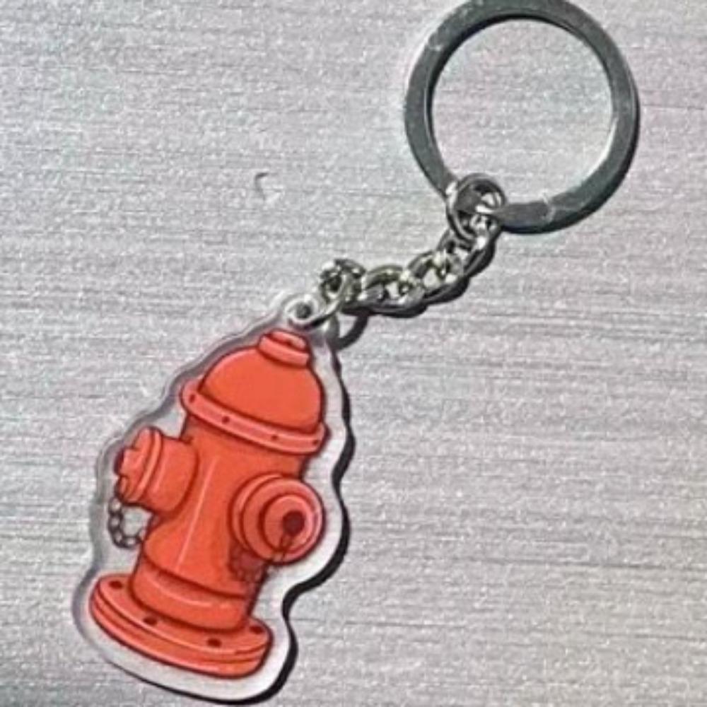 

Exquisite 2D Flat Acrylic Fireman Keychain 119 Souvenir Gift Blue Friend Pendant Clothing Jewelry Accessory Decoration Wholesale