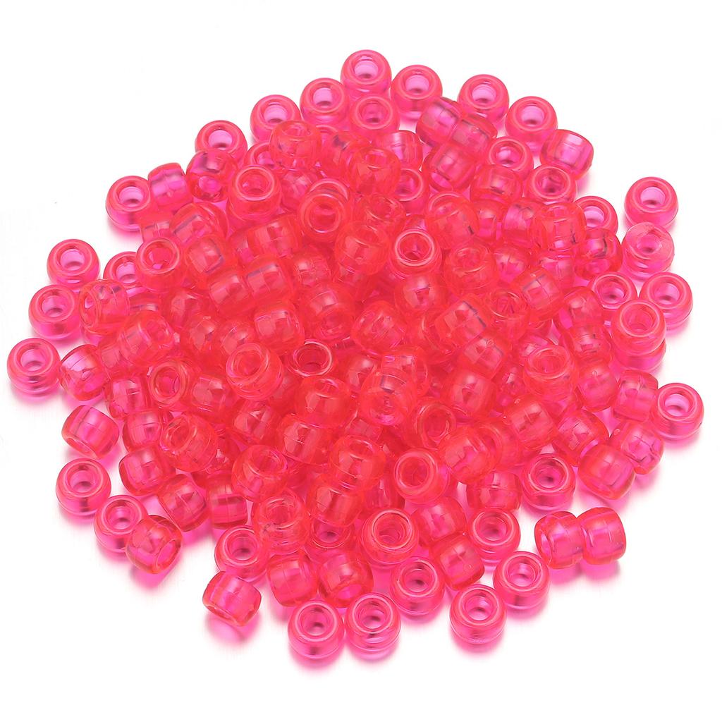 200pcs Transparent Acrylic Beads 6x9mm Big Hole Loose Spacer Beads For Jewelry Making DIY Necklace Bracelets Key Chain Supplies