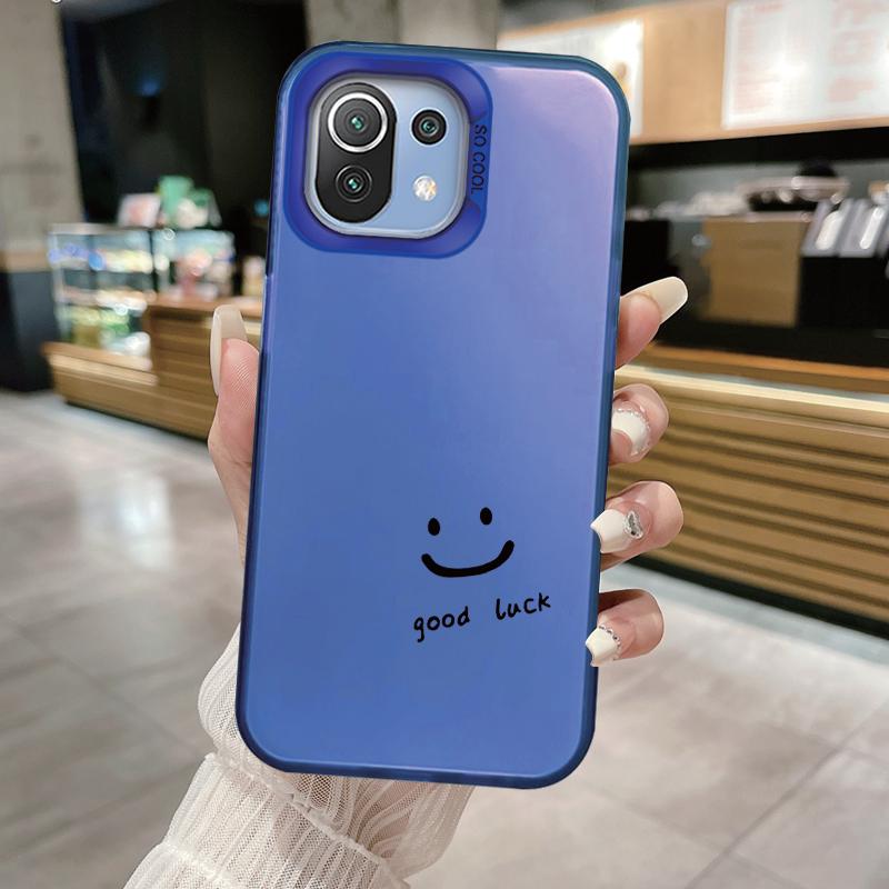 Smiling Face Case For Xiaomi Mi 11 Lite 5G NE 13T PRO 14T Redmi A5 A1 A2 9A Poco C71 Shockproof Hard Back Cover Line Art Sketch