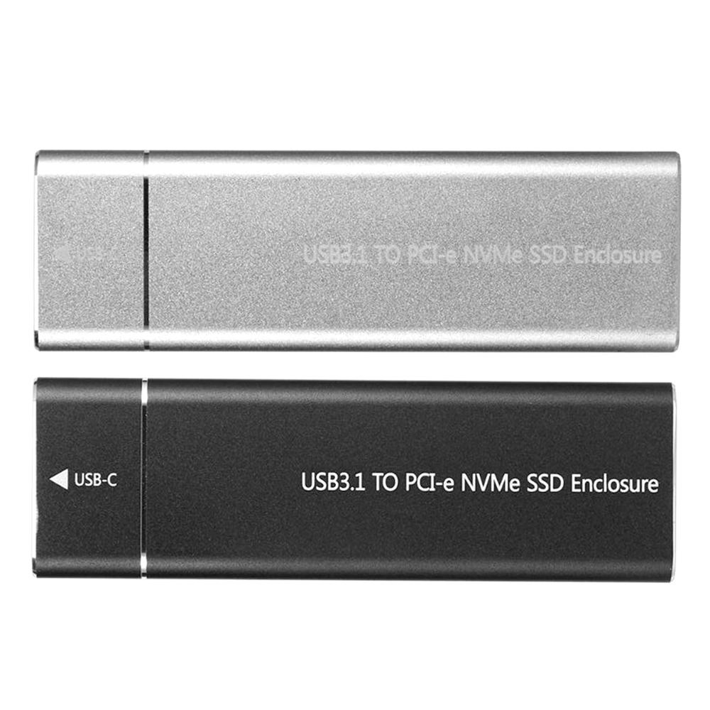 USB3.1 Type C to M.2 M Key NVMe SSD Box Solid State Drive Housing Case 10Gbps High Speed Hard Drive Disk Enclosure (Not