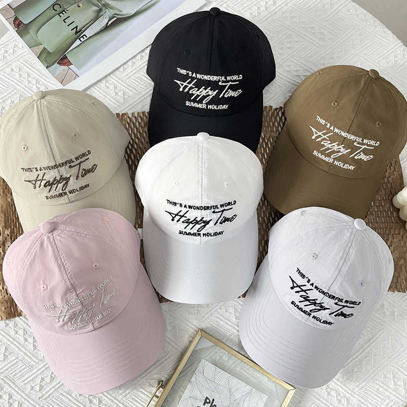 Hat Men'S And Women'S Thin Soft Top Versatile Outdoor Cap Summer Casual Letter Quick-Drying Baseball Cap