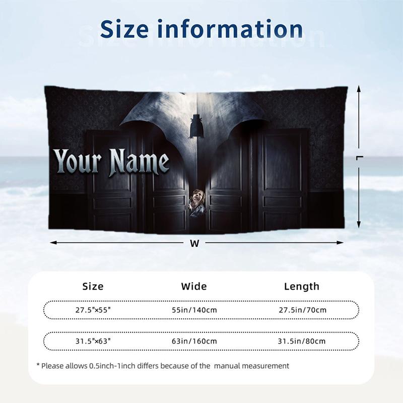 Custom Text Beach Towel, Soft Absorbent Swimming Multi-use TowelThe Babadook