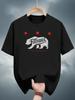 100% Cotton Graphic T-shirt - "FAMOUS" Bear & Stars Print