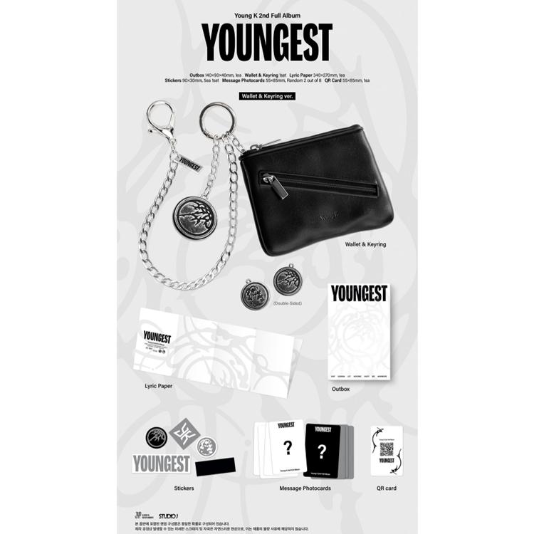 [POB] Young K (DAY6) [YOUNGEST] 2nd Full Album (Wallet & Keyring Ver.)