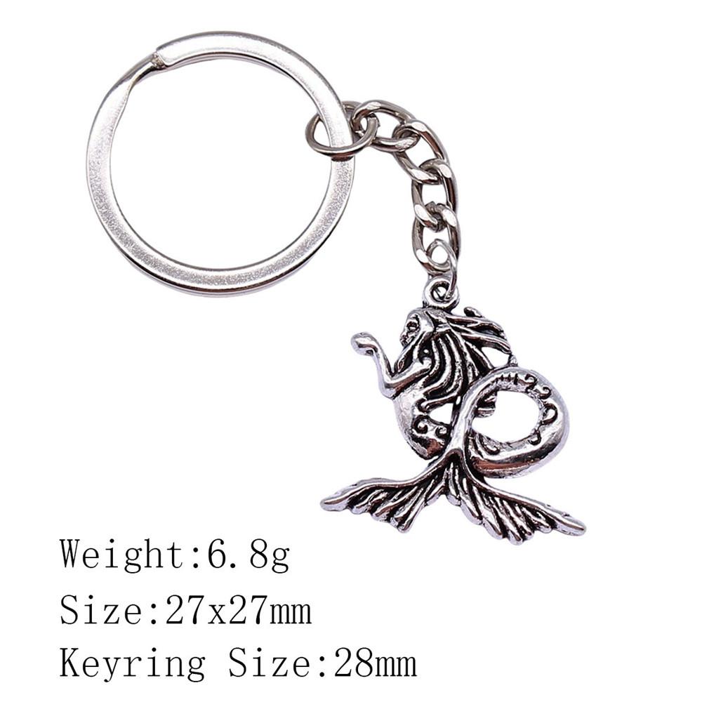 Mother's Day Keychain For Bags Seahorse Octopus Mermaid Key Ring Souvenir Men Chains