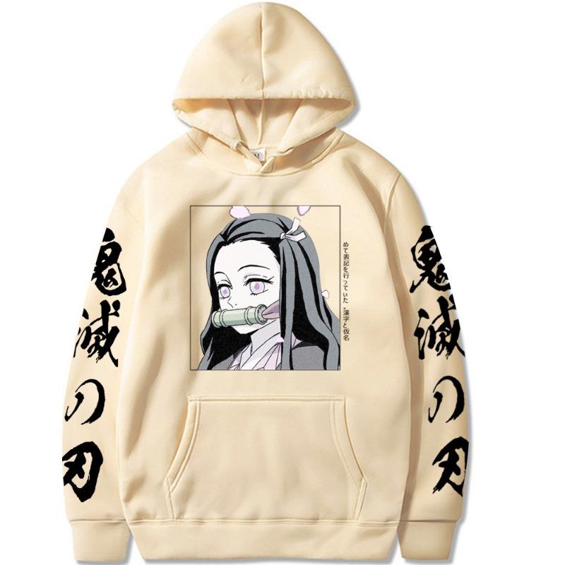 Kamado Nezuko Japanese Animation Hoodies Men Long Sleeve Sweatshirts Women Casual Harajuku Streetwear Pullovers Sudaderas