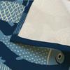 4pcs Cartoon Fish Placemats Navy Blue Light Blue Pattern Washable Table Mats for Ocean Theme Café Kids Dining Decor