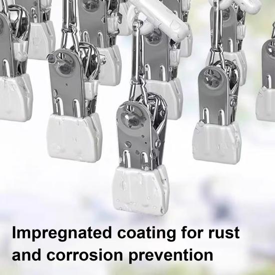 Closet Storage Hanger with 10 Clips Large Capacity Strong Load-bearing Windproof Multi-functional Laundry Drying Rack