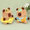 Plush Keychain Capibala Cute Cartoon Animal Girls Schoolbag Decorative Pendant