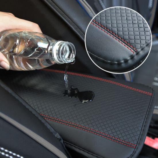 Armrest Cushion Car Center Console Box Cover Protector PU Leather Non-slip Pad