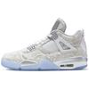 Air 4 Retro 30th Anniversary Laser Men Sneakers White Chrome Metallic-Silver 705333-105