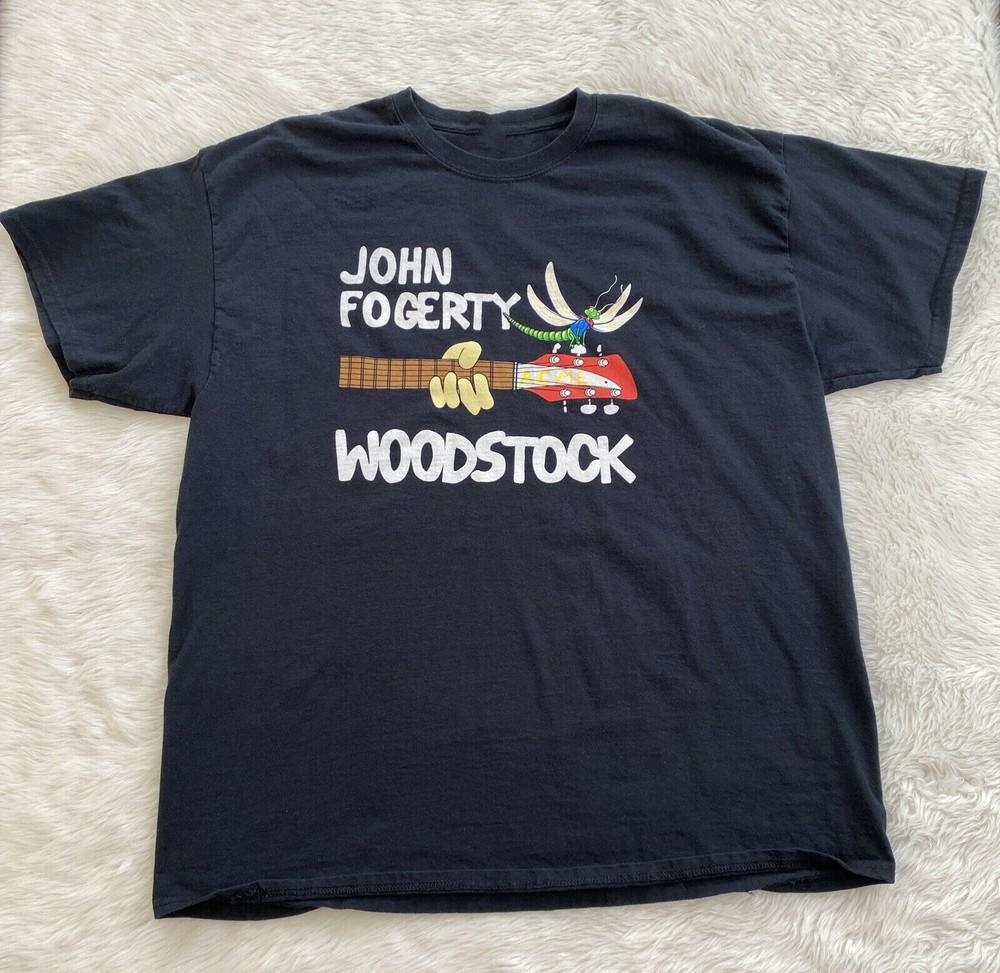 John Fogerty Black Woodstock 1969 Shirt Classic Black Unisex S-234XL Unisex T-Shirt XXXXL