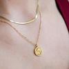 Minimalist 12 Constellations Stainless Steel Pendant Necklace - Hollow Round Sweater Chain