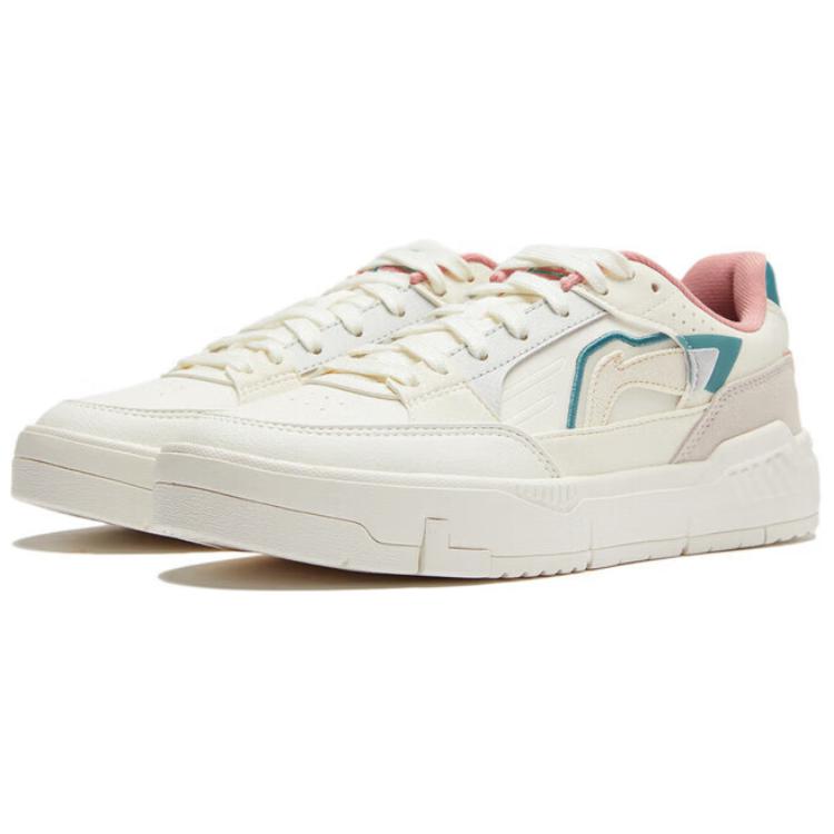 Li Ning Common 80s Soft Rebound Thick Sole Increased Height Comfortable Versatile Non-Slip Wear-Resistant Low-Top Skate Shoes Women Sneaker AGCU040-2