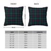 Clan Denholm Tartan Square Pillowcase Polyester Linen Velvet Pattern Zip Decor Throw Pillow Case Home Cushion Cover