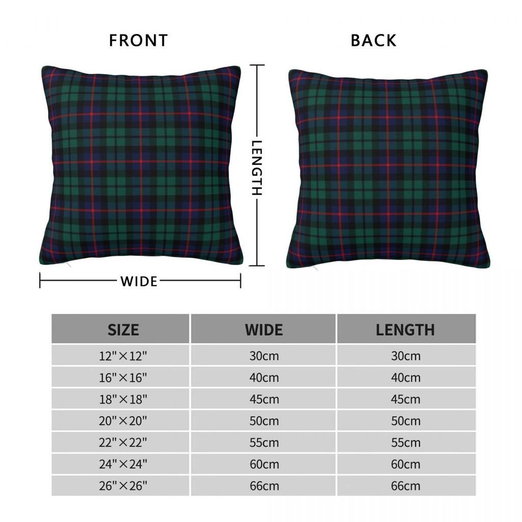 Clan Denholm Tartan Square Pillowcase Polyester Linen Velvet Pattern Zip Decor Throw Pillow Case Home Cushion Cover