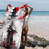Anime Japan Retro Samurai Microfiber Printed Beach Towel Mountain Climbing Yoga Beach Swimming Running Absorbent Soft Towel