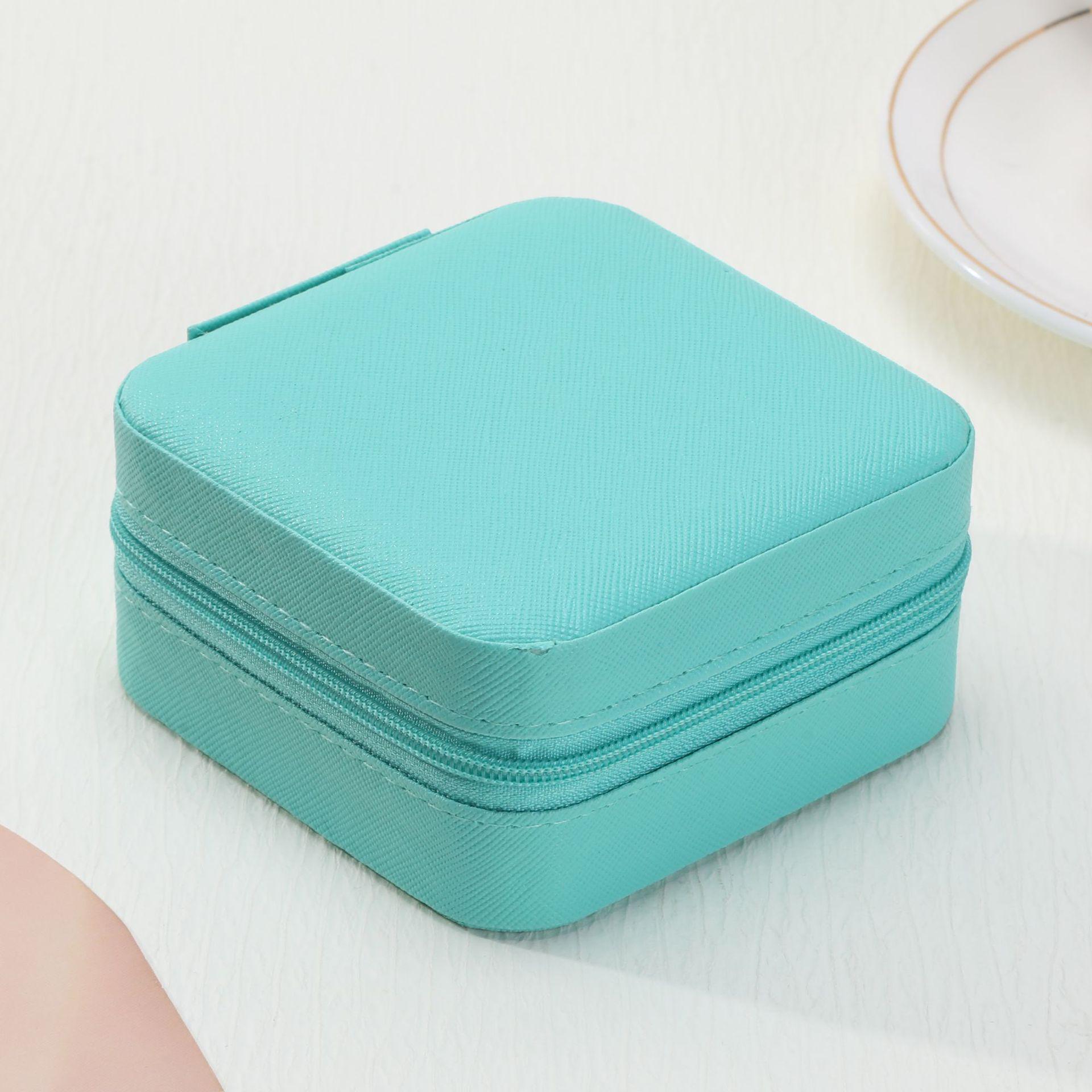 

Двухслойная кожаная шкатулка для украшений с замком для серег и аксессуаров ручной работы