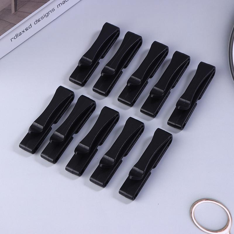 10Pcs/Pack Quick Slip Keeper Buckle End Clip Slider Black For Camping Hiking Backpack Adjusting Strap Webbing 20-51Mm