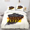 Never Give Up Theme Comforter Cover Kit White Cloud Pattern Style King Dimension Queen Dimension Size Comforter Cover Polyester Quilt Cover for Kids