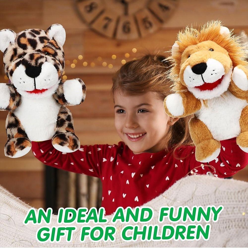 Movable Mouth Plush Hand Doll Jungle Animal Animal Hand Puppets Children Gift   Preschool