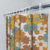 Colorful Floral Shower Curtain Bathroom Decor With Bright Flowers Pattern For Home Use