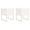 822110 vidaXL Jardinières 2 pcs Blanc 40x40x52,5 cm Bois massif de pin