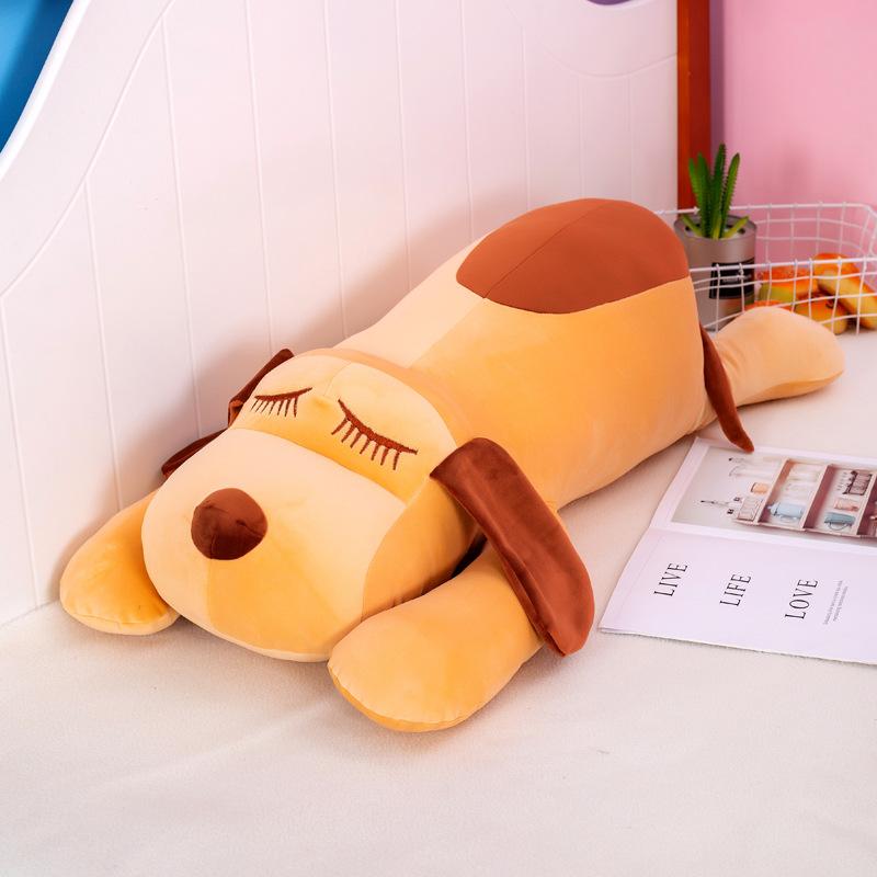 Dog Plush Toy Gift Doll Cute Girl Sleeping On Super Soft Bed Throw Pillow Rag Doll