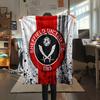 Sheffield United Football Club  Print Flannel Blanket, High Quality Comfortable for All Seasons, Home Decor, Warmth and Comfort