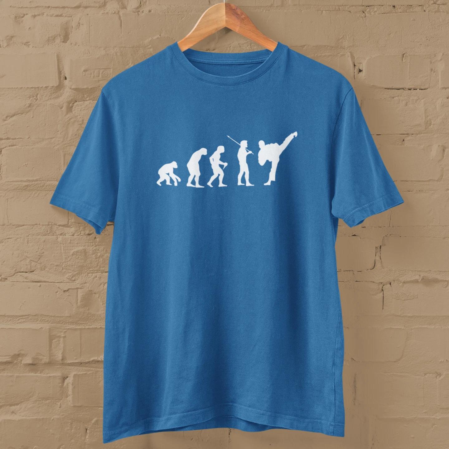 EVOLUTION OF KARATE - T-Shirt (Martial Arts Kick Boxing Kung Fu Fitness Gift) L