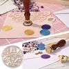 DIY Wax Grain Seal Head Ornamental 25mm Embossed Seal Head Craft Supplies Round Envelope Decorative for Packaging Scrapbooking