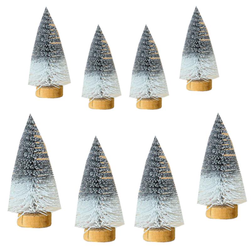 4/8PCS 10CM Christmas Tree Glitter Powder Colorful Mini Christmas Tree Christmas Table Decorations Cedar Decorations Home Decor