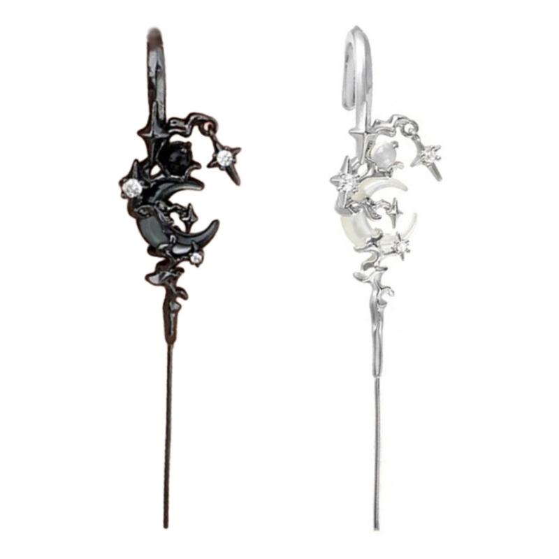 1 Pair Statement Earrings Moon Earrings Party Earrings Pendant Earrings Alloy Texture Suitable for Fashion Individual 1