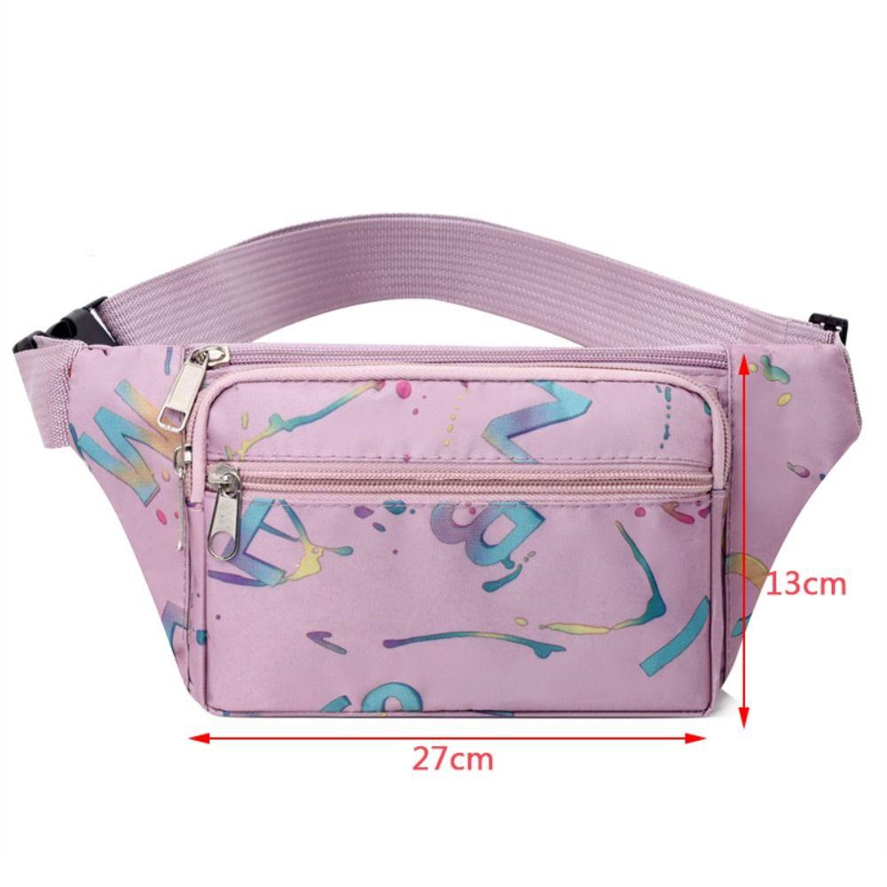 Casual Oxford Women Fanny Packs Anti-theft Large Capacity Running Waist Bag Lightweight Multi-pocket Sports Belt Pouch