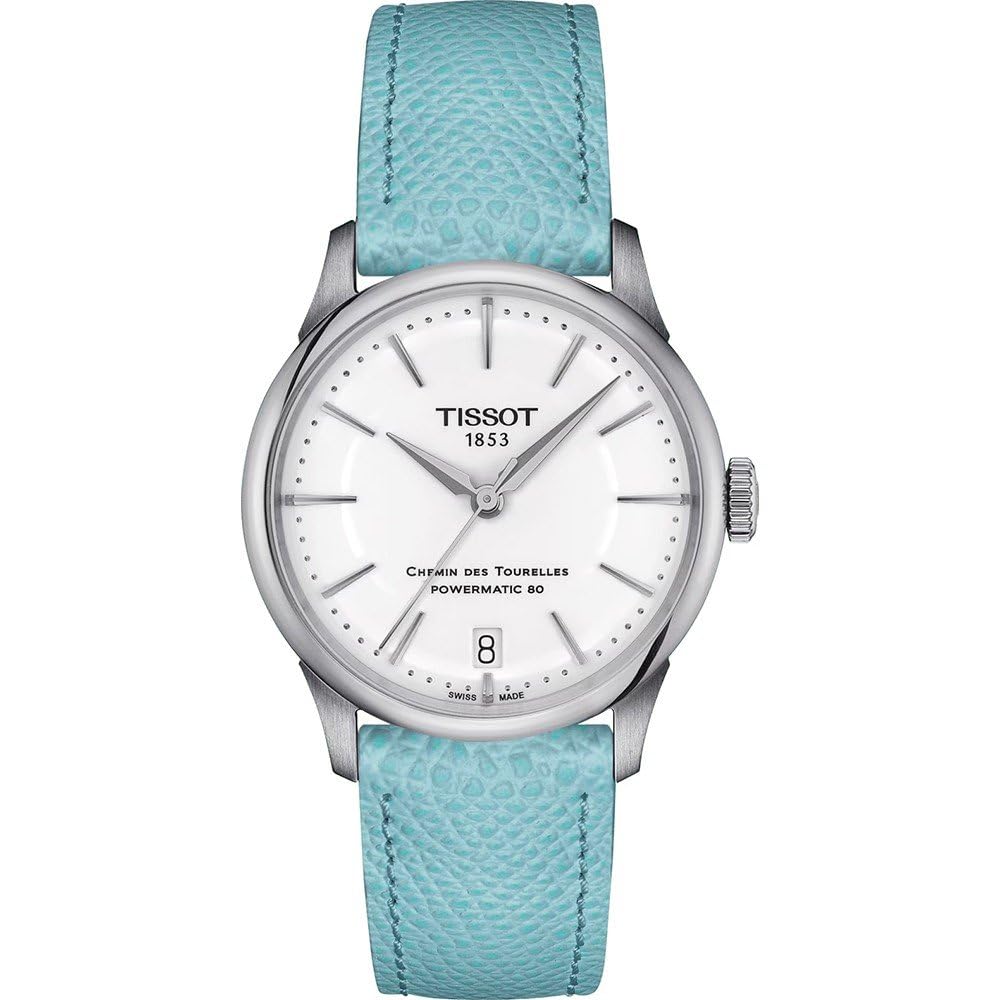 

Годинник TISSOT Chemin des Tourelles Powermatic 80, 34 мм, Шкіряний ремінець, Білий циферблат [Офіційний імпорт] T1392071601100