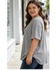Plus Size Women's 95% Cotton Summer Knit Loose Short Sleeve Solid T-Shirt