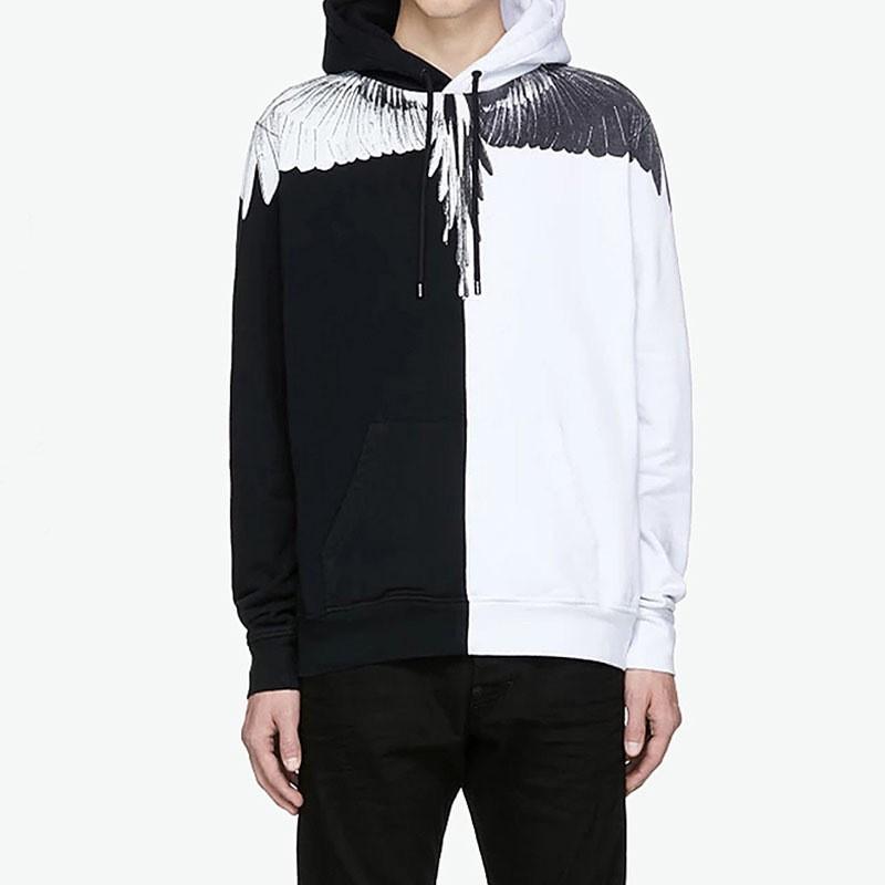 Felpa da uomo oversize con cappuccio con stampa Ala Fantasma Design Serpente Fulmine Abbigliamento Casual