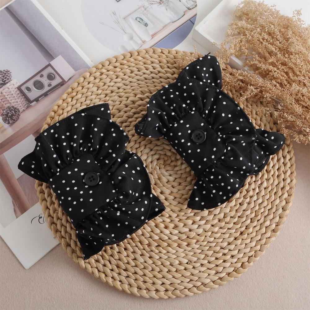 Trendy Ruffle Clothing Cuffs Detachable with Buttons Decorative Sleeves Cuff Extension for Female Teens