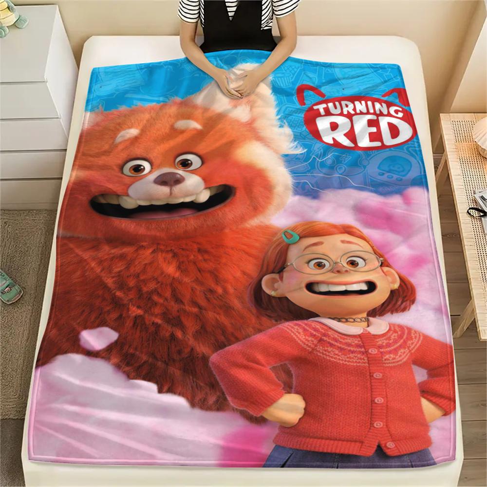 1Pc Cartoon Red Panda Print Flannel Blanket, High quality Comfortable for All Seasons, Home Decor, Warmth and Comfort, Perfect for Gifts