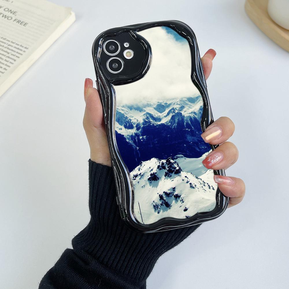 LZ25 Mountain Peak Forest Snow Clear Soft Wave Phone Cases for Xiaomi 11 Lite Redmi Note 13 12 Pro 9 12C Infinix Smart 8 Tecno Protection Back Cover