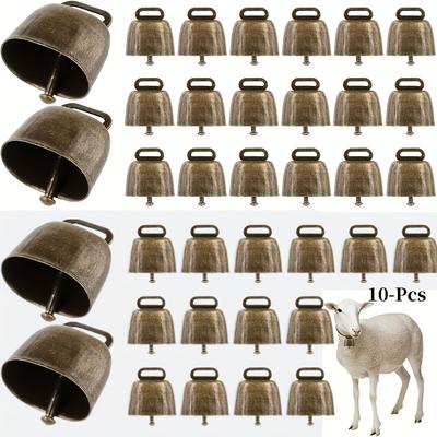 10pcs  Heavy-Duty Metal Animal Bells With A Clear And Loud Sound, Vintage Farm Bells Suitable For Cattle, Horses, Sheep, Goats, Pigs, And Dhickens