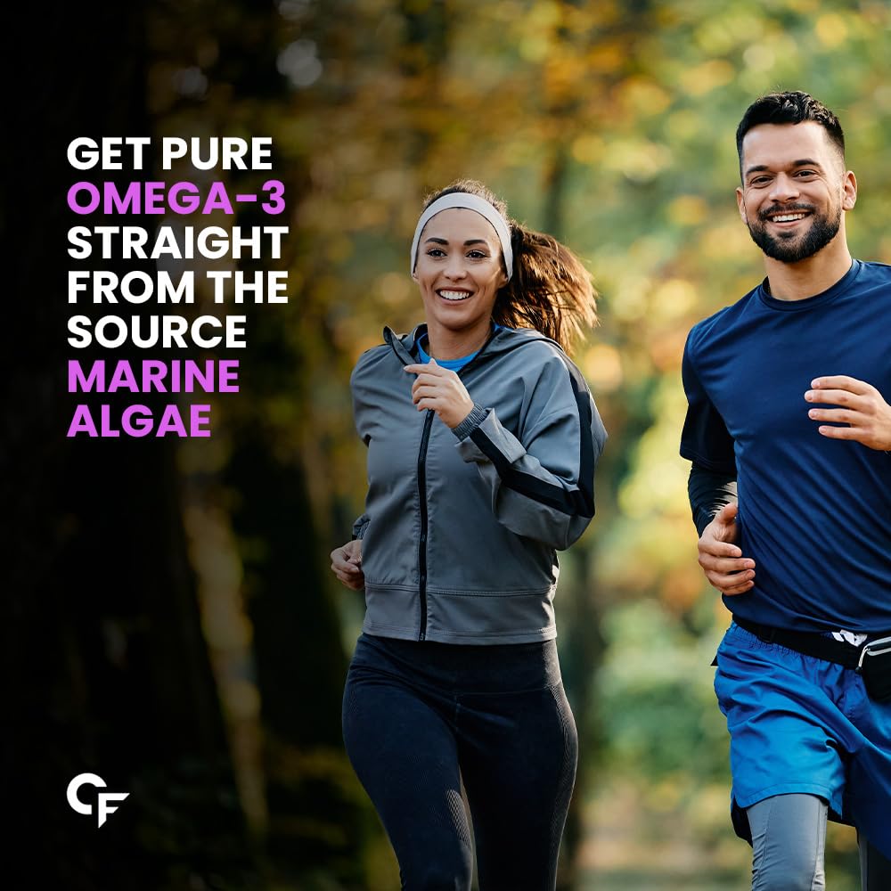 Carbamide Forte Veg Omega3 DHA 250mg Gummies for Men Women Kids - 60 Veg Gummies for Heart Brain Joints