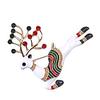 Women Girls Deer Elk Enamel Brooch Corsage Pin Zinc Alloy Rhinestones Breastpin Holiday Christmas Gift