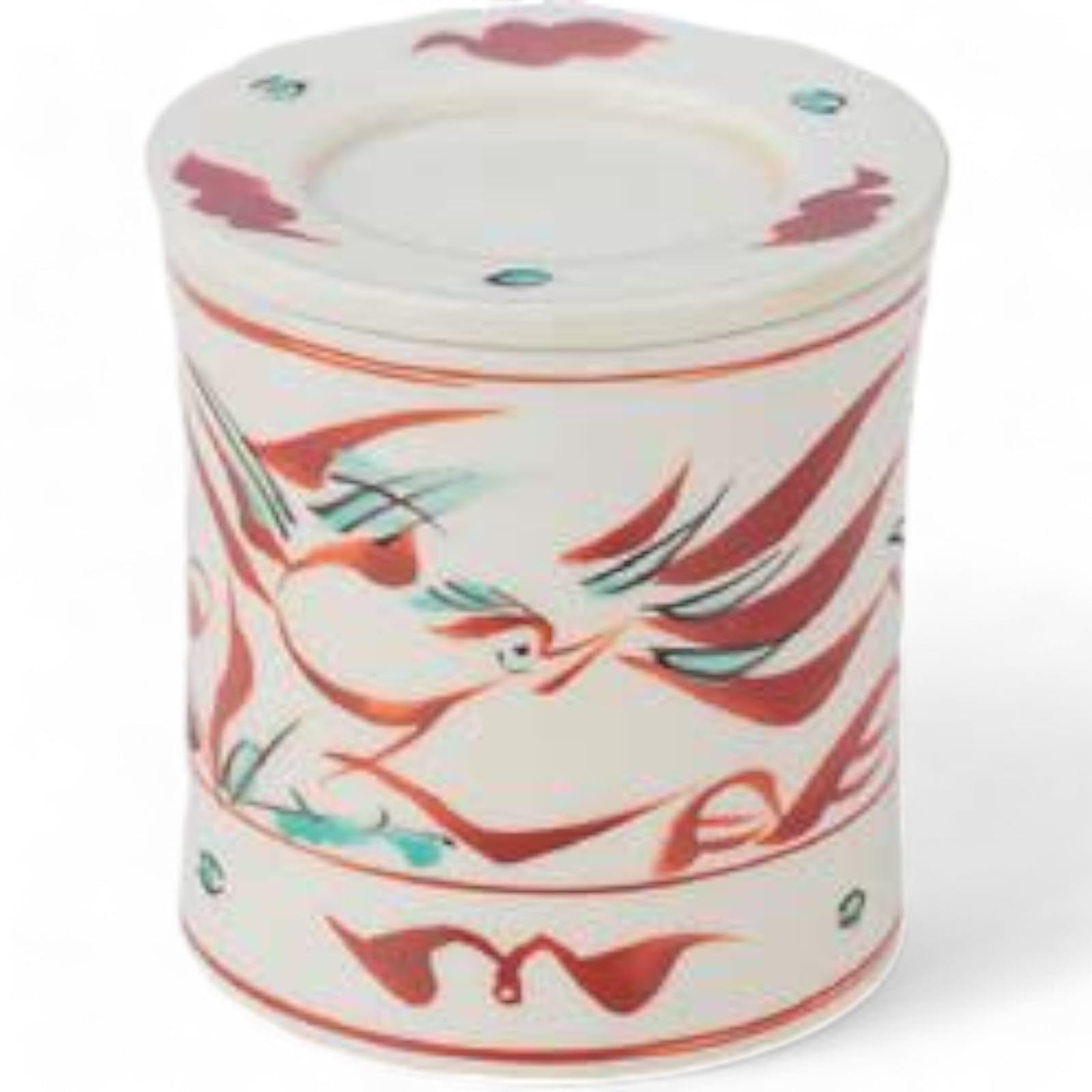 

Takumifu Arita Ware Chawanmushi Bowl, Ivory Wanreki Tsuzumi-Shaped Steamed Egg Bowl, Made in Japan