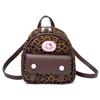Hello Kitty Fashion Leopard Print Mini Backpack With Zipper Closure For Daily Use