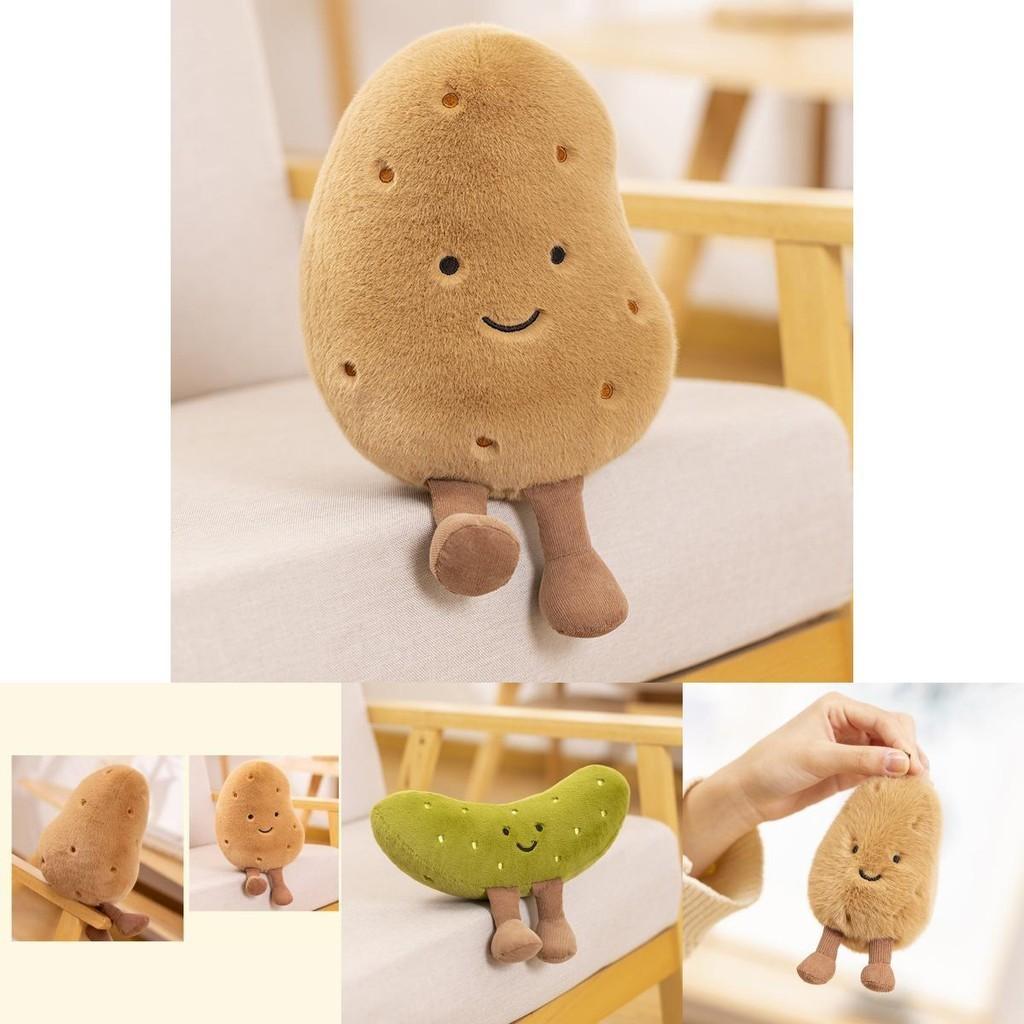 Cute New Potato Doll Pendant Plush Toy In Sour Cucumber Color 10cm Height 0.01kg Weight