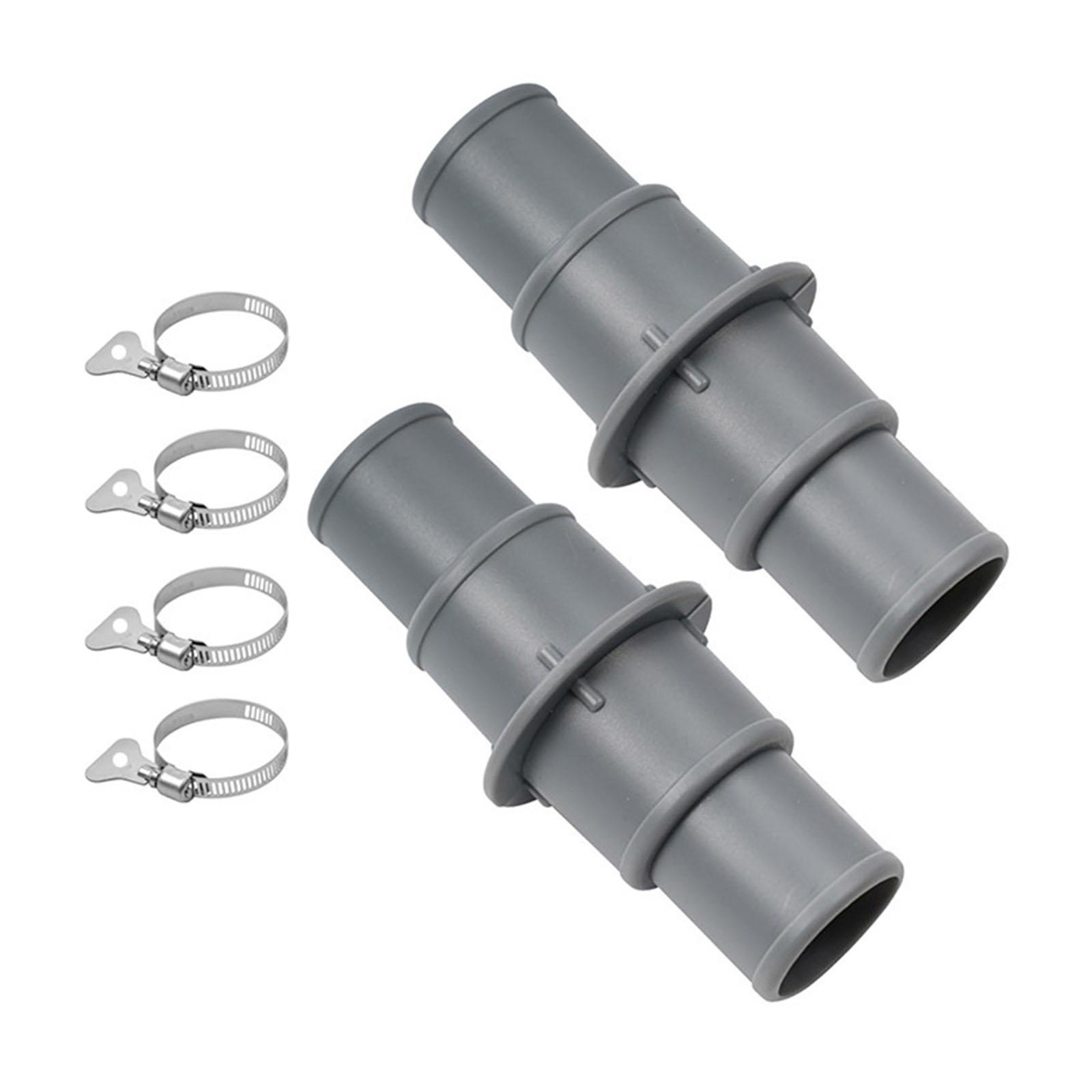 

Multifuntional Pool Vacuum Hose Adapter Pool Hose Connector Plastic Texture Suitable for Plastic Pool Equipment 2SET