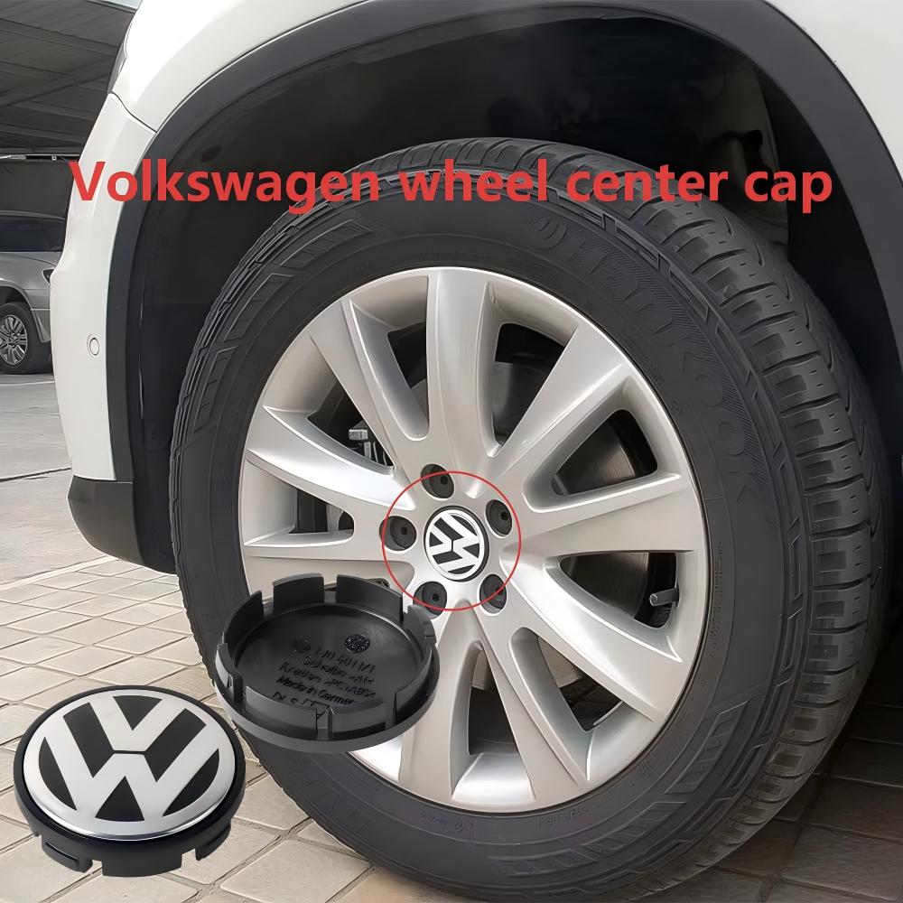 2026 Hot 4PCS 55 65mm car wheel hub center cap badge hub cap suitable for Volkswagen Golf Sharan Passat Tiguan VW R GTI tire Accessories